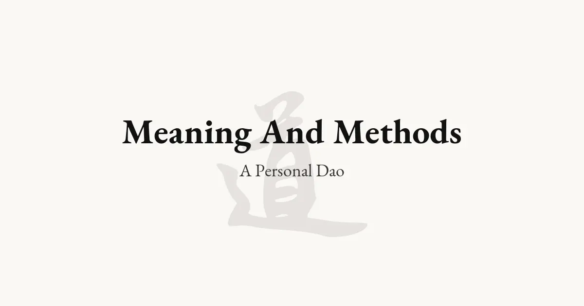 A hero image for the Meaning and Methods online book.